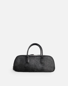 LUCCA STRETCH BLACK LIZARD