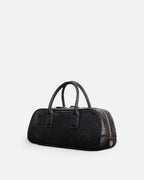 LUCCA STRETCH Black Lizard elongated bowling bag, side view