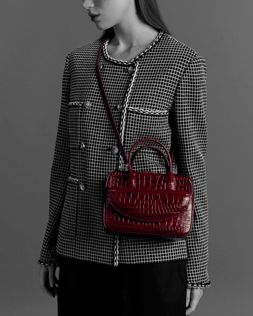 NEW PORTO Ruby Red, worn by model