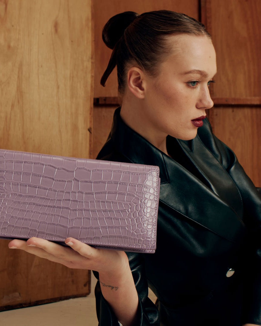 SIENNA STRETCH Lavender, worn by model